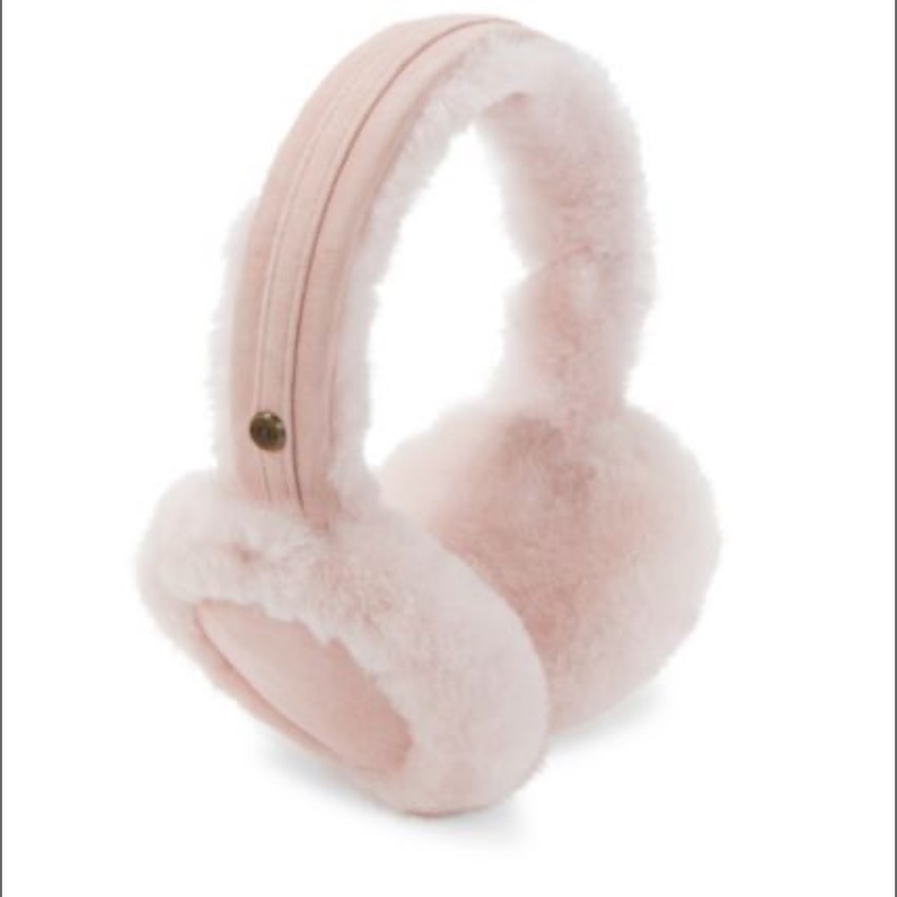 Ugg Shearling Earmuffs in Pink Cloud